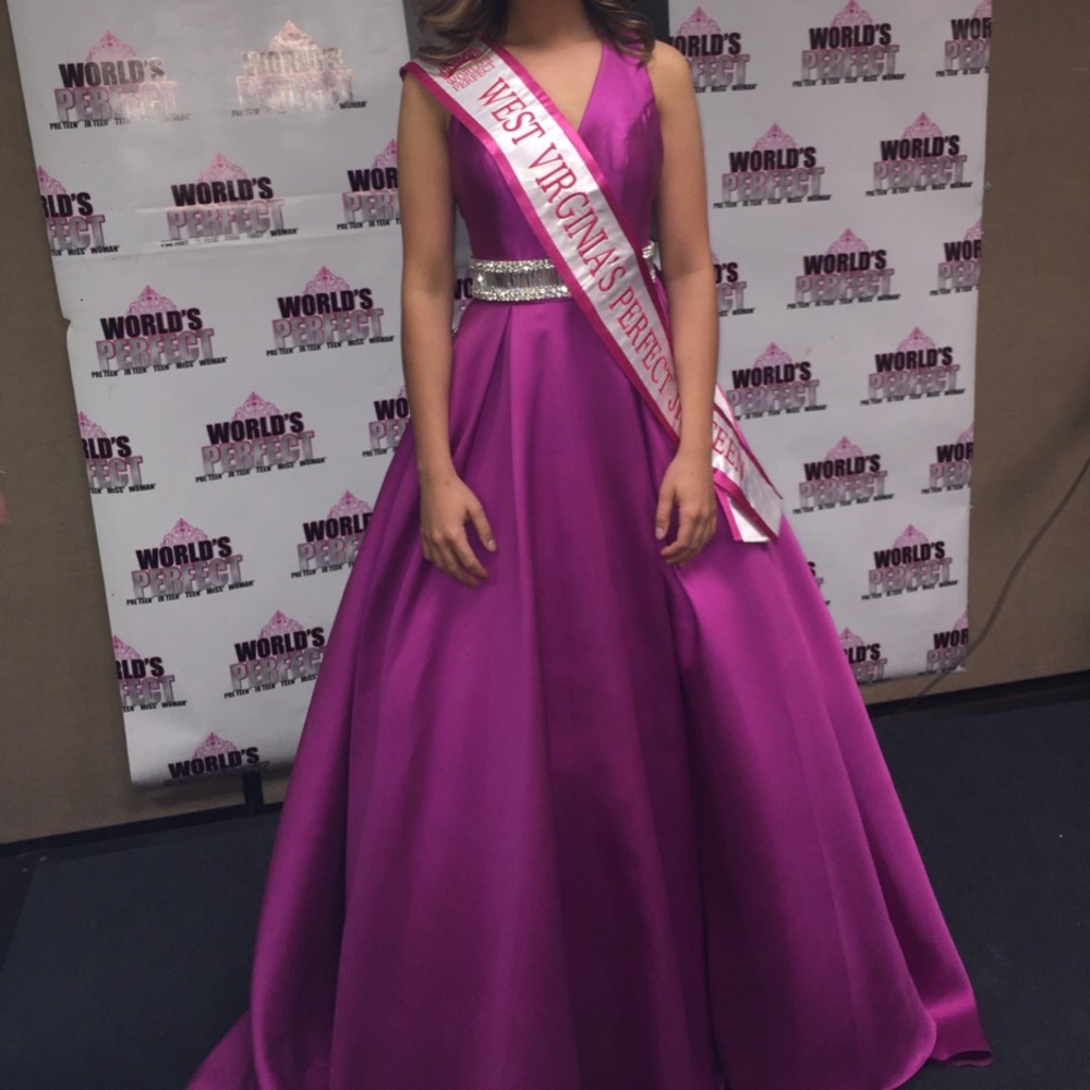 Jovani Fuchsia Ball Gown